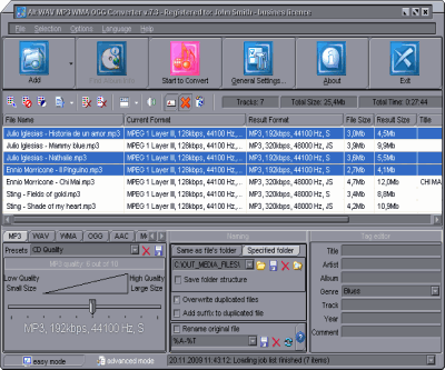 Alt WAV MP3 WMA OGG Converter Screenshot